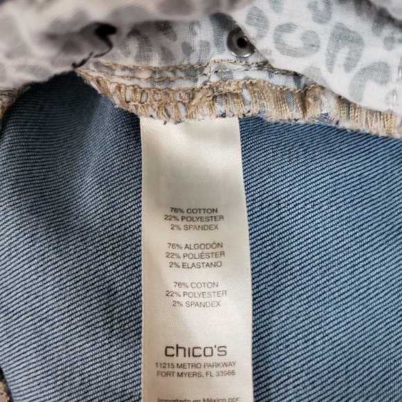 Chicos Platinum Womens Jeans‎ Sz 0 US 4 Blue Mid Rise - Picture 7 of 7